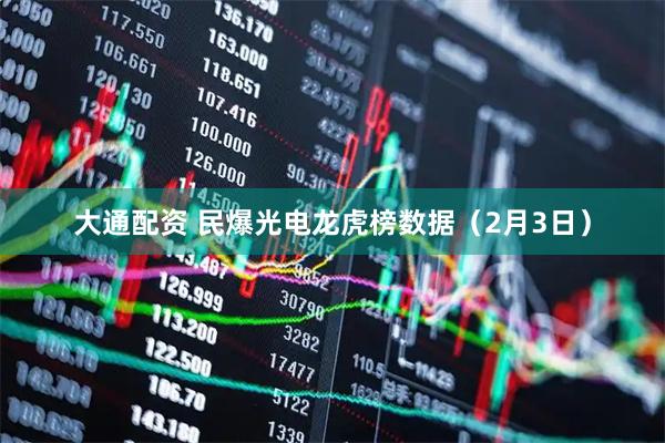 大通配资 民爆光电龙虎榜数据（2月3日）